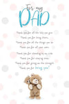Stuffed With Love Dad Two Teddies Hugging With Poem