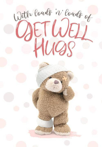 Stuffed With Love Get Well Teddy With Arm in Sling With Text