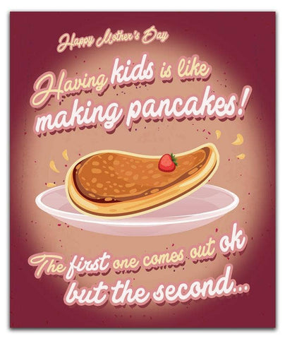 Face Ache Mother's Day Card Pancakes