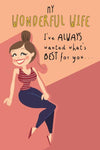 Face Ache Wife Birthday Card Cartoon Image of Woman