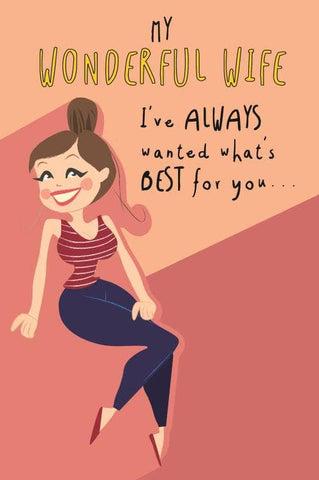 Face Ache Wife Birthday Card Cartoon Image of Woman