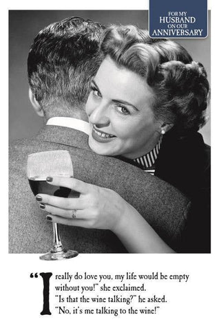 Wine Husband Anniversary Card