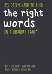 Words Birthday Card