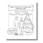 Norbert & Val Open Christmas Card, Colour it in Yourself