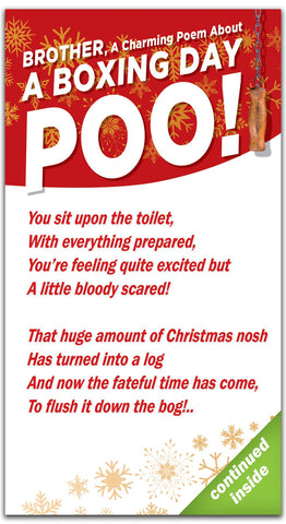 Face Ache,Brother Poo Christmas Card