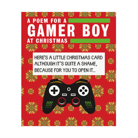 Face Ache Christmas Card, Gaming Remote Open