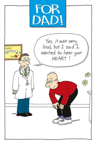 Norbert & Val, Heart, Open, Greetings Card- Father's Day