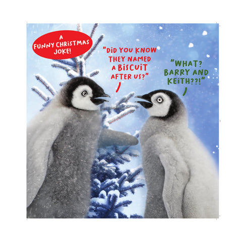 Virtual Safari Christmas Card, Penguins in the Forest