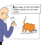 Norbert & Val Open Norbert Feeding Cat