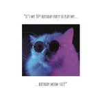 Click, Like & Share 30th Bday Card Cat in Sunglasses