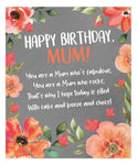 Blooming Fabulous Mum Birthday Card Poem