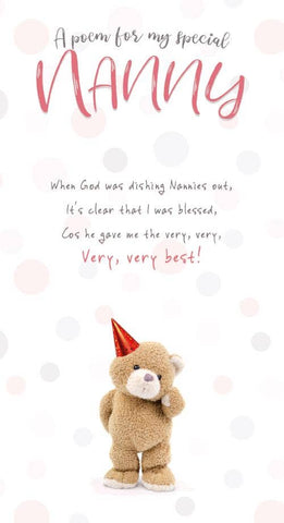 Stuffed With Love Nanny Two Teddies Hugging With Poem