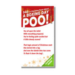 Face Ache Funny Christmas Card for Dad, Poem about Poo