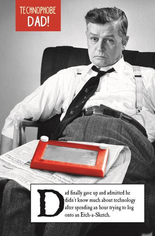 Morphed Dad Man With Etch and Sketch