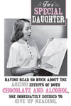 Emotional Rescue Daughter Birthday Card Woman With Newspaper