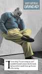 Morphed Grandad Man Asleep Against a Walk