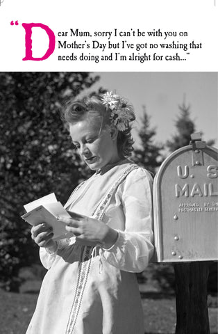 On the Ceiling Mother's Day Card Woman at Postbox