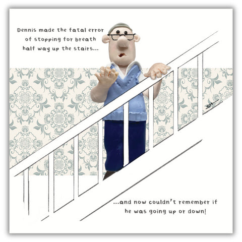 Model Family Man Stood Halfway upstairs Birthday Male