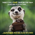 Virtual Safari Birthday Meerkat Eating Cake