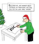 Norbert & Val, Carol Singers, Open, Christmas Card